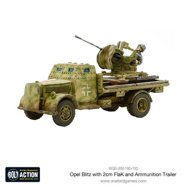 Opel Blitz with 2cm FlaK & Ammunition Trailer - Image 2